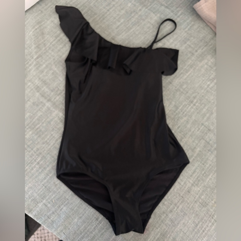 H&M Elegant Black One-Shoulder Swimsuit h and m